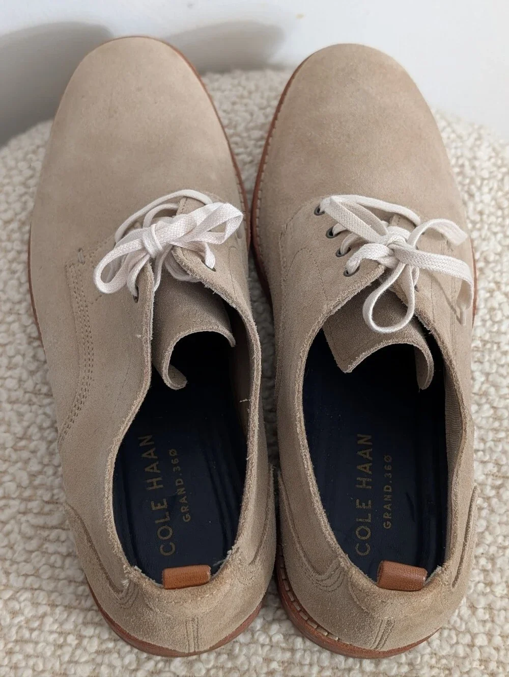 Cole Haan Feathercraft Grand Blucher Oxford Gray Lace Up Shoes Men's Size 10.5